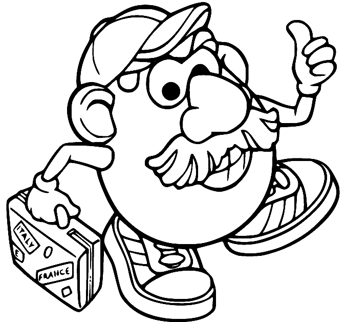 Mr Potato Head Coloring Pages Printable for Free Download