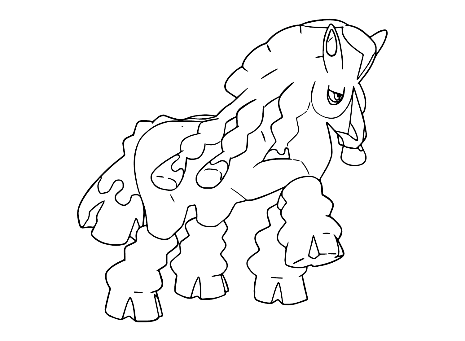 mudsdale coloring page template pokemon