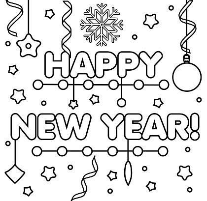 New Years Coloring Pages Printable for Free Download