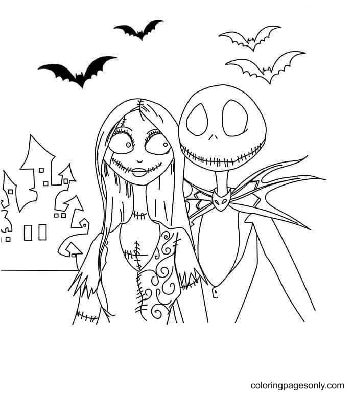 Nightmare Before Christmas Coloring Pages Printable for Free Download