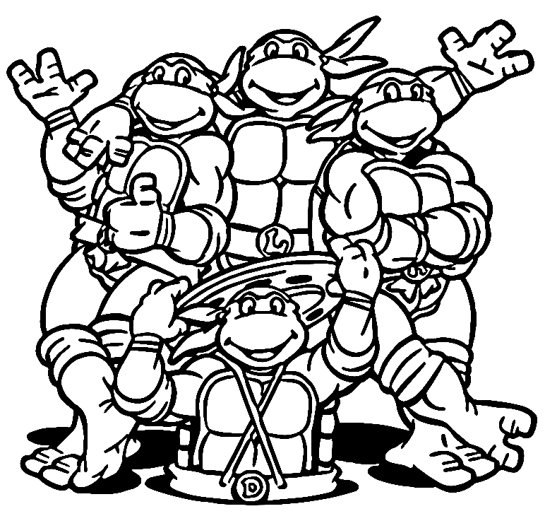 Ninja Turtles Coloring Pages Printable For Free Download