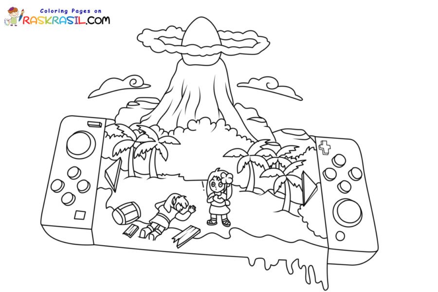 Nintendo Switch Coloring Pages Printable for Free Download