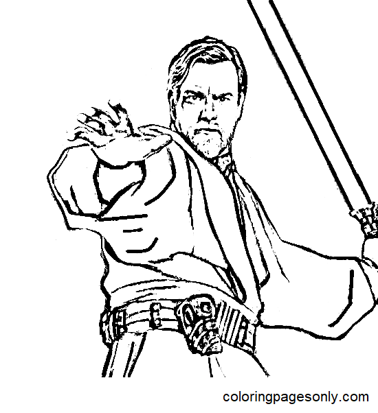 ObiWan Kenobi Coloring Pages Printable for Free Download