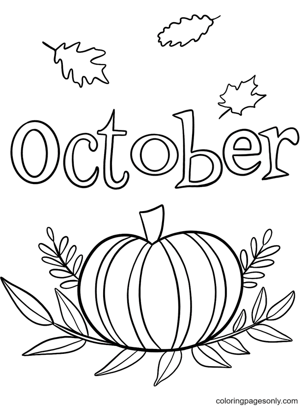 October Coloring Pages Printable for Free Download