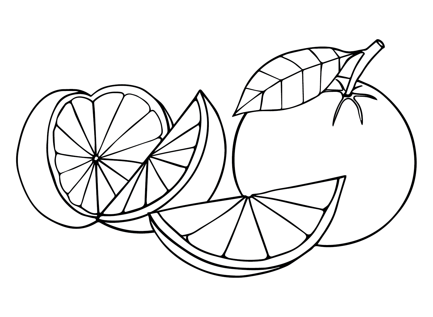 Oranges Coloring Pages Printable for Free Download