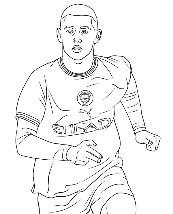 Phil Foden Coloring Pages Printable for Free Download