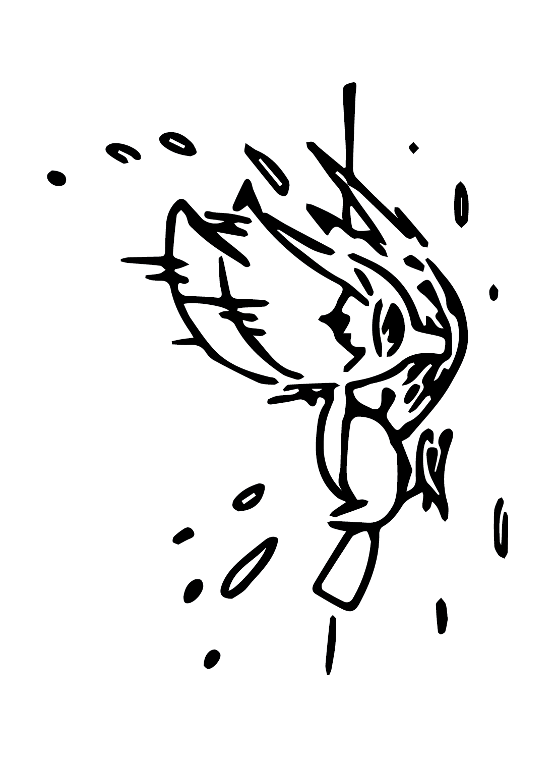 pikipek coloring page in black and white pokemon