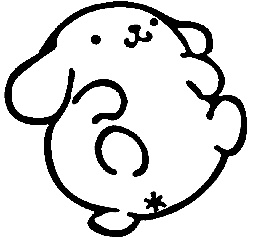 Pompompurin Coloring Pages Printable for Free Download