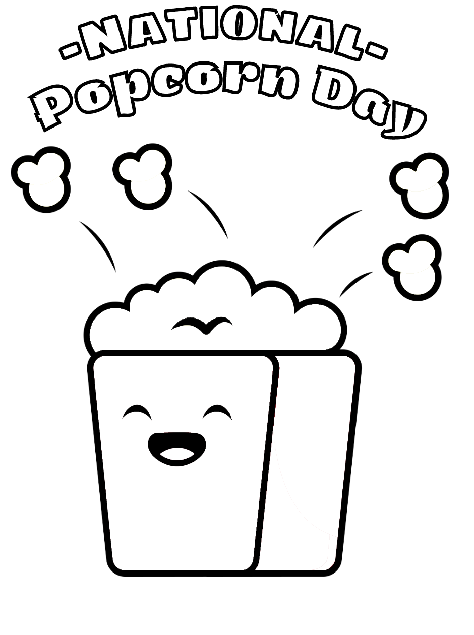 Popcorn Coloring Pages Printable For Free Download 