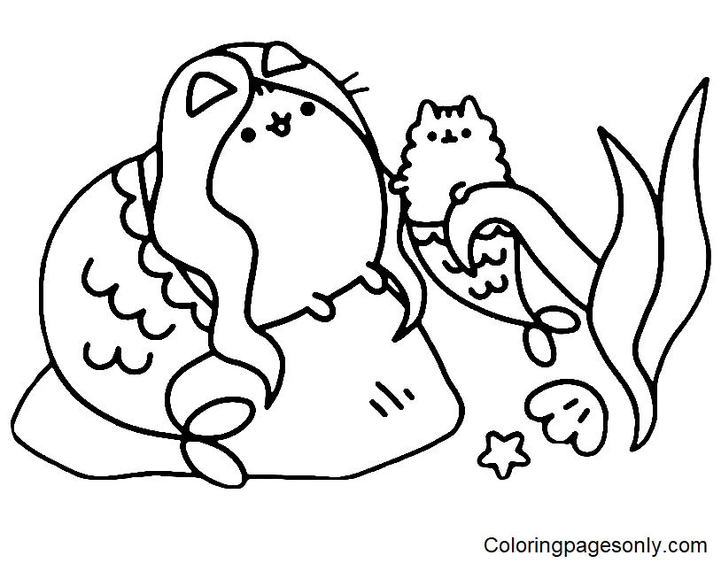 Pusheen Coloring Pages Printable for Free Download