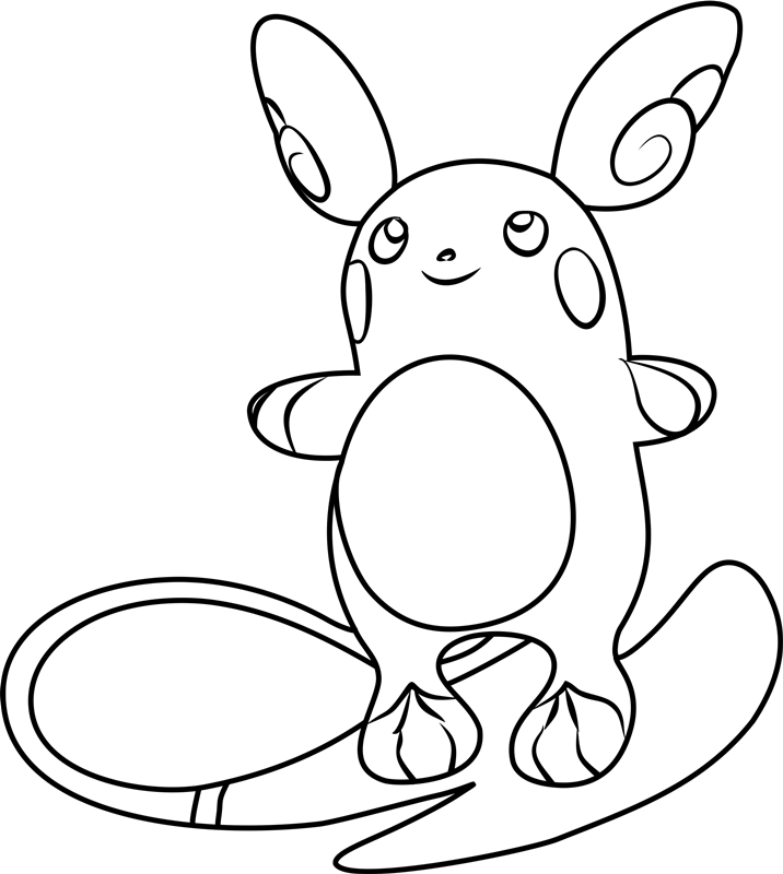 Raichu Coloring Pages Printable for Free Download