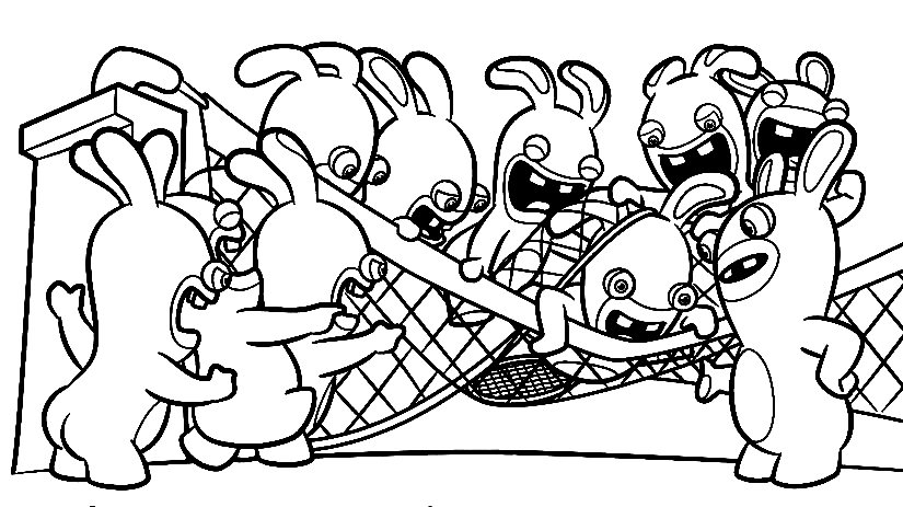 Raving Rabbids Coloring Pages Printable For Free Download 5458