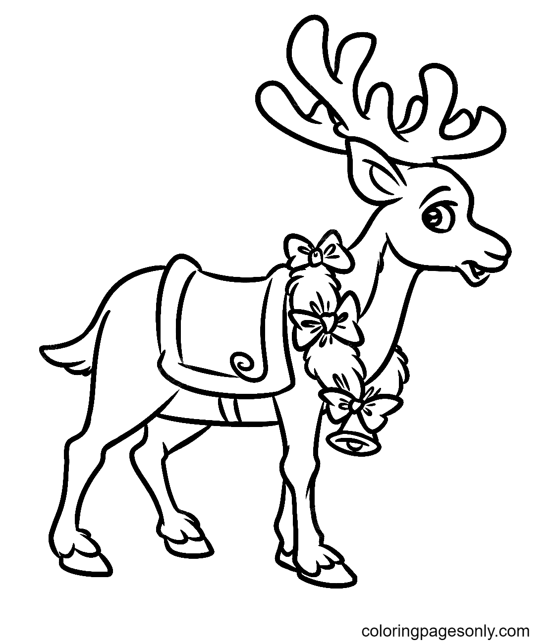 Reindeer Coloring Pages Printable for Free Download