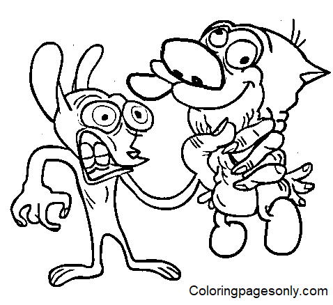 Ren and Stimpy Coloring Pages Printable for Free Download