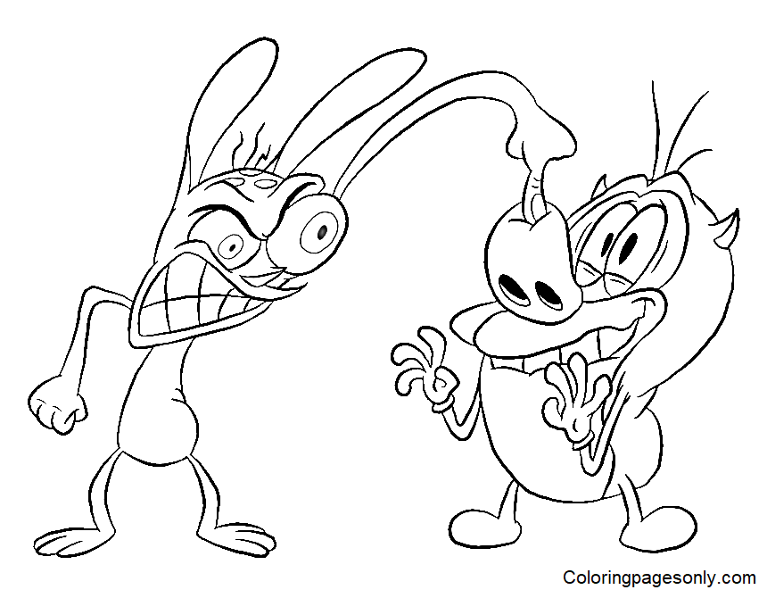 Ren and Stimpy Coloring Pages Printable for Free Download