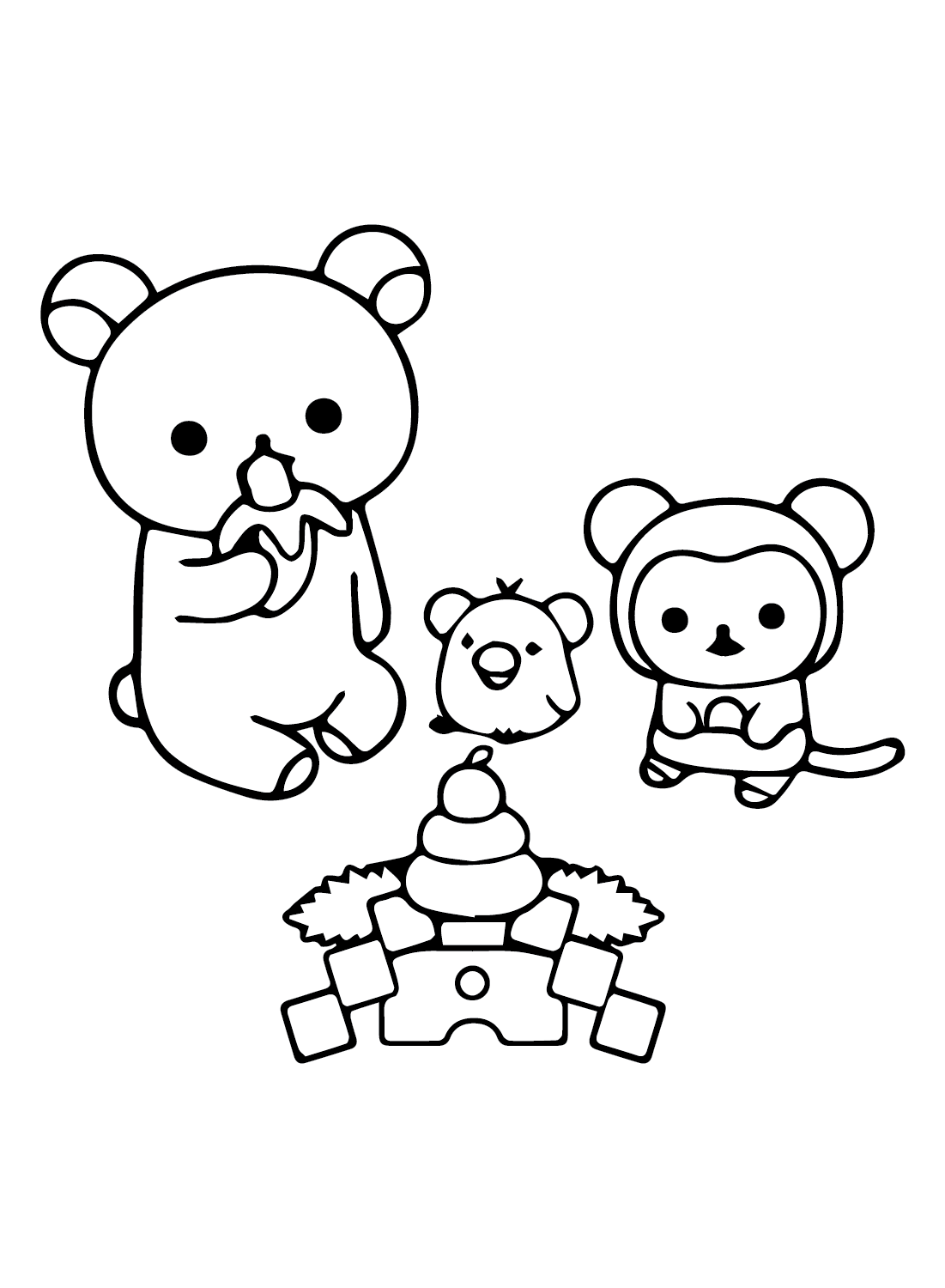 Rilakkuma Coloring Pages Printable for Free Download