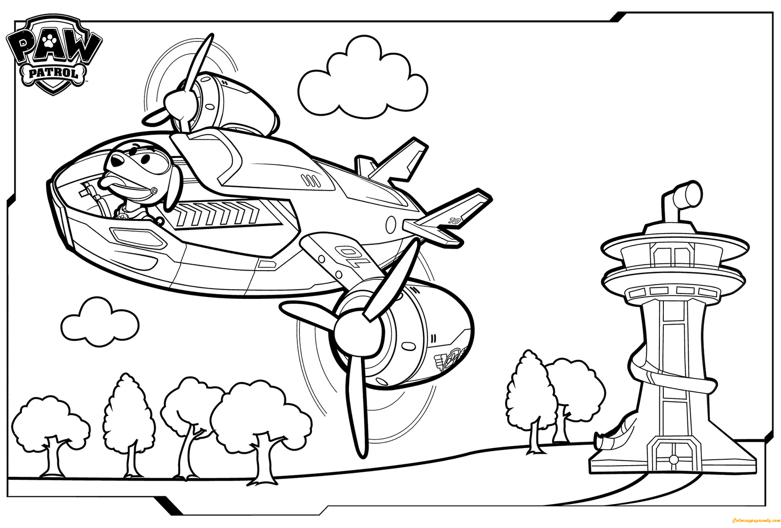 Robo Dog Paw Patrol Coloring Pages Printable for Free Download