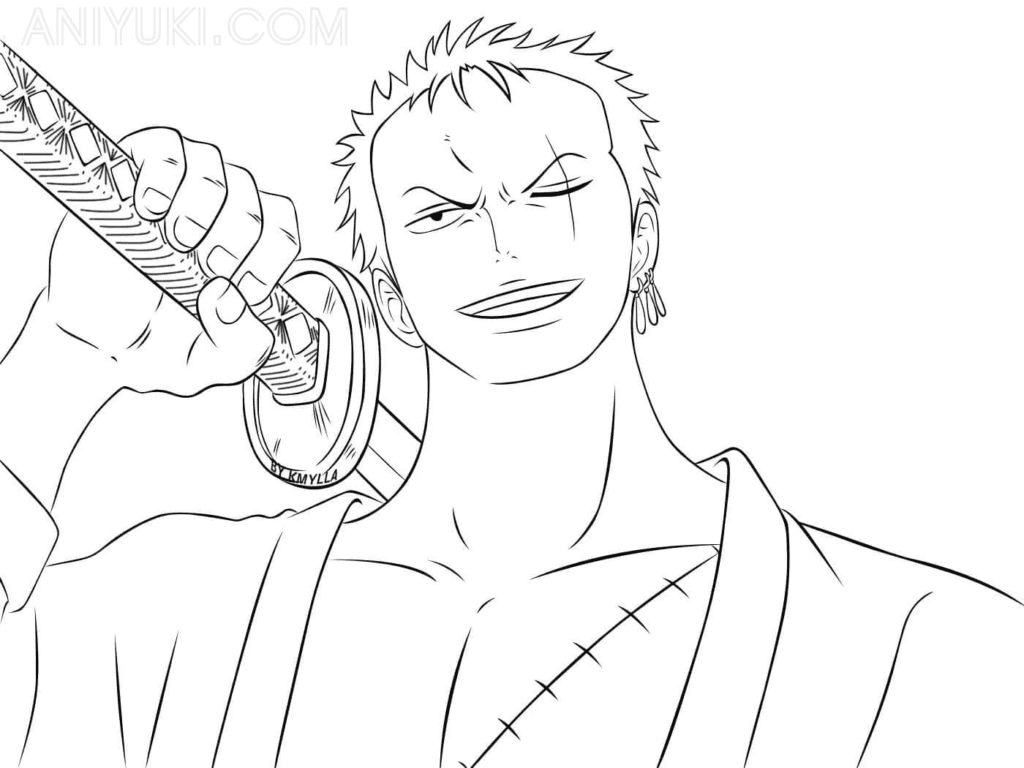 Roronoa Zoro Coloring Pages Printable for Free Download