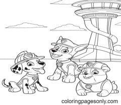 Rubble Paw Patrol Coloring Pages Printable for Free Download