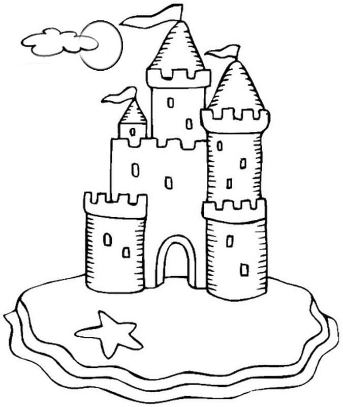 Sand Castle Coloring Pages Printable for Free Download