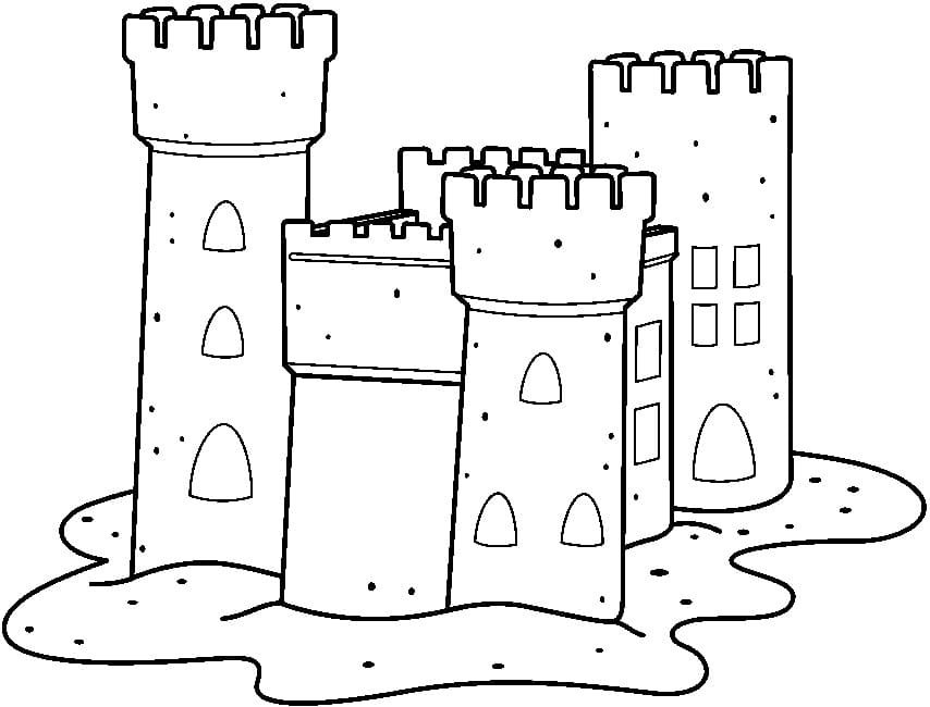 Sand Castle Coloring Pages Printable for Free Download