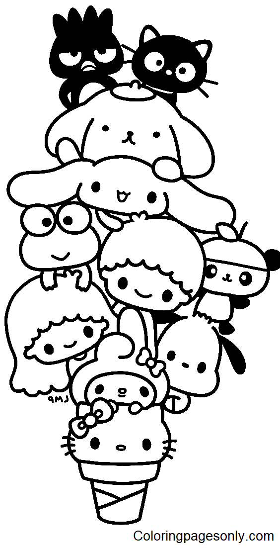 Sanrio Characters Coloring Pages Printable For Free Download