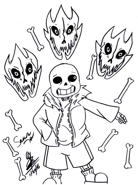 Sans Coloring Pages Printable for Free Download