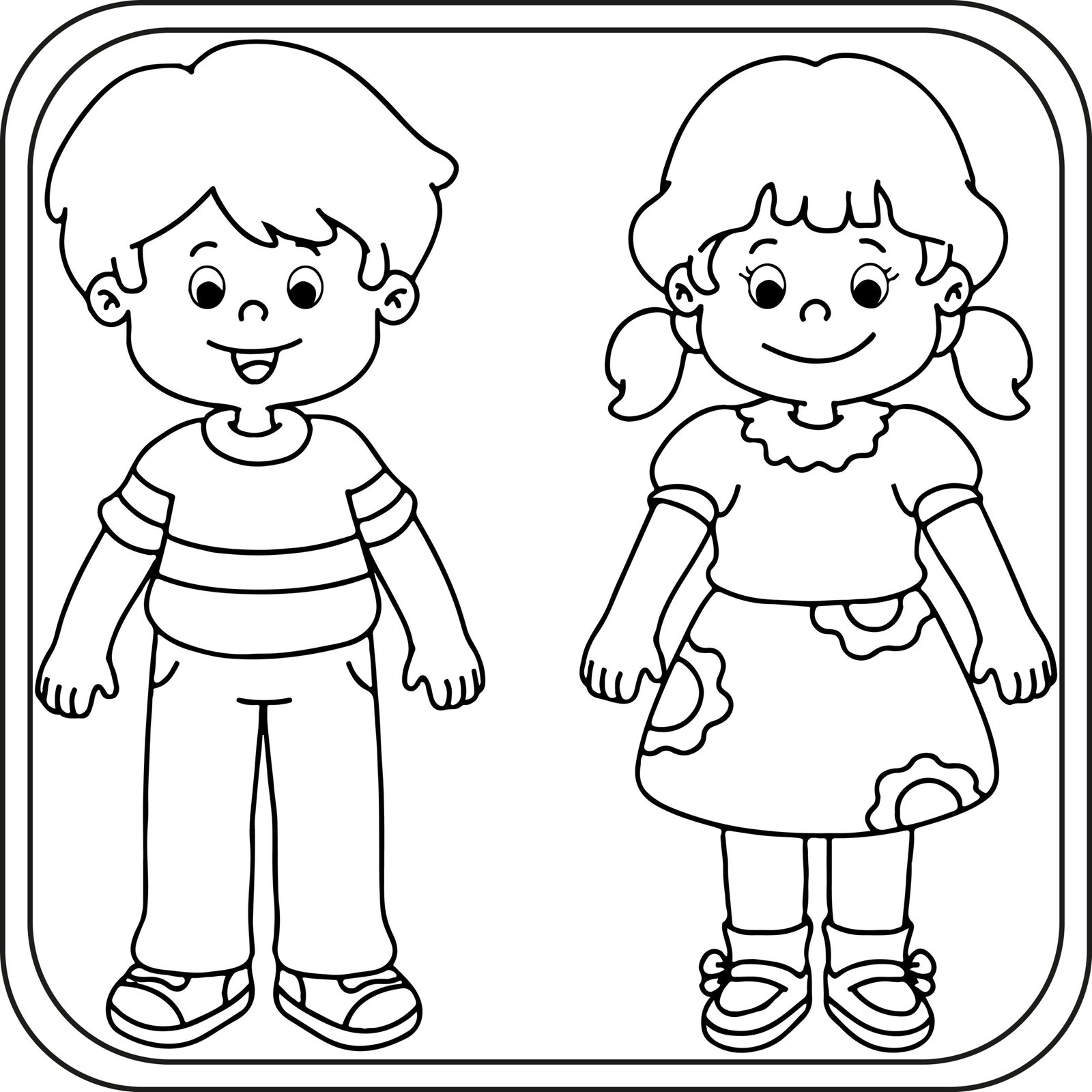 School Boy Coloring Pages Printable for Free Download