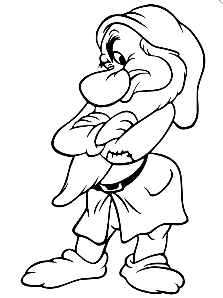 Seven Dwarfs Coloring Pages Printable for Free Download