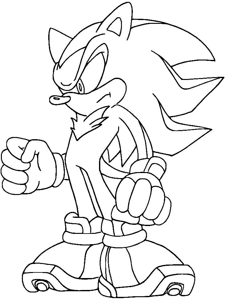 Shadow the Hedgehog Coloring Pages Printable for Free Download