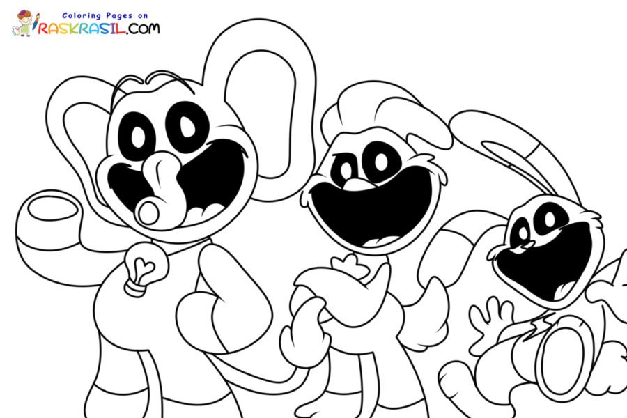 Smiling Critters Coloring Pages Printable for Free Download