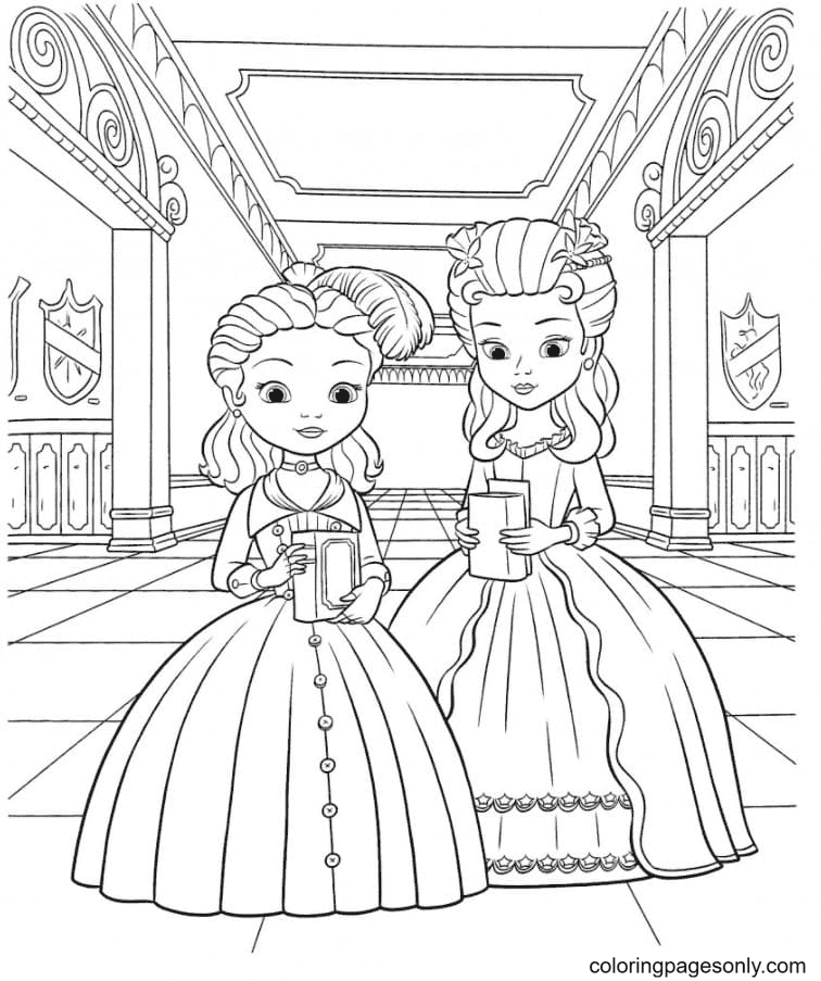 Sofia The First Coloring Pages Printable for Free Download