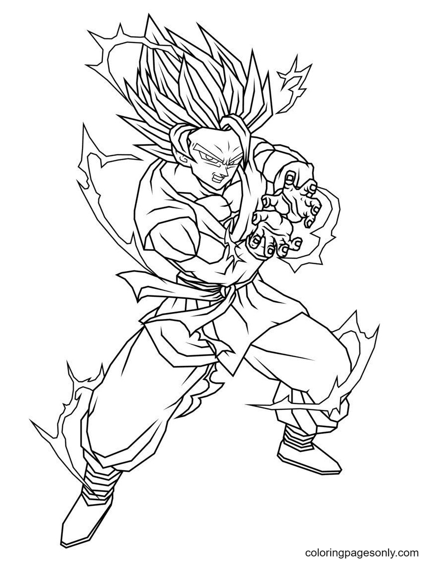 Son Goku Coloring Pages Printable for Free Download