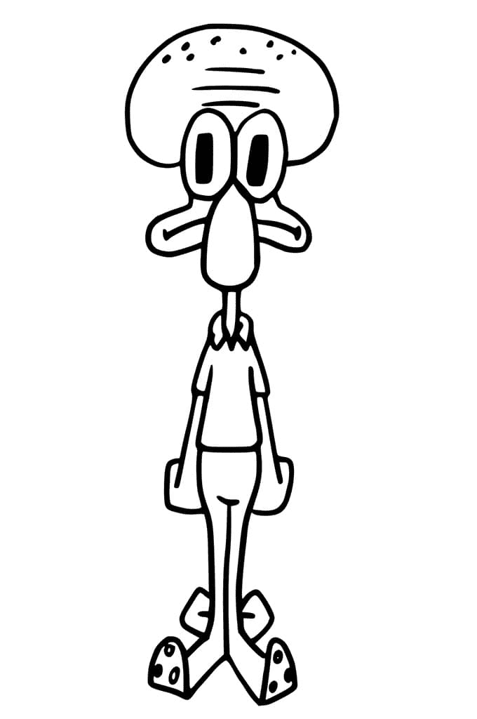 Squidward Tentacles Coloring Pages Printable for Free Download