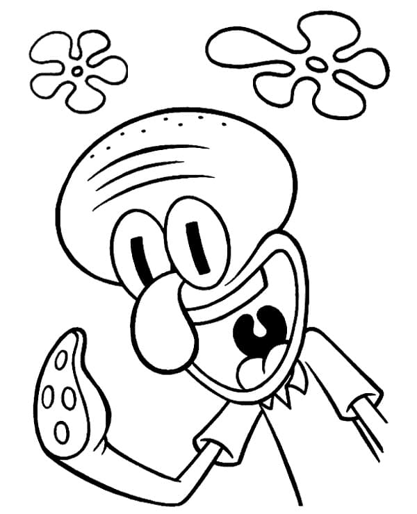 Squidward Tentacles Coloring Pages Printable for Free Download