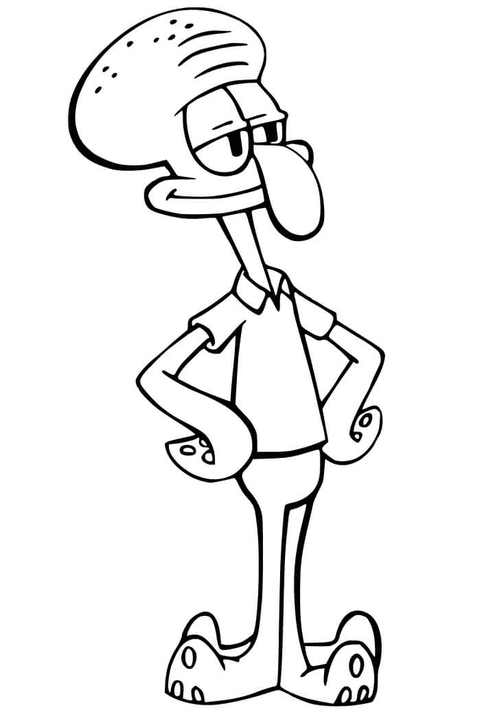 Squidward Tentacles Coloring Pages Printable for Free Download