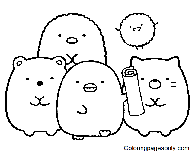 Sumikko Gurashi Coloring Pages Printable for Free Download