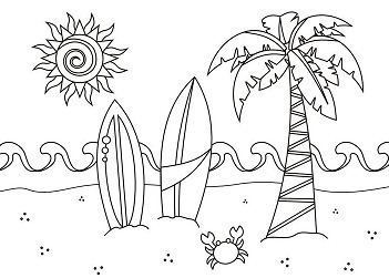 Sunset Coloring Pages Printable for Free Download