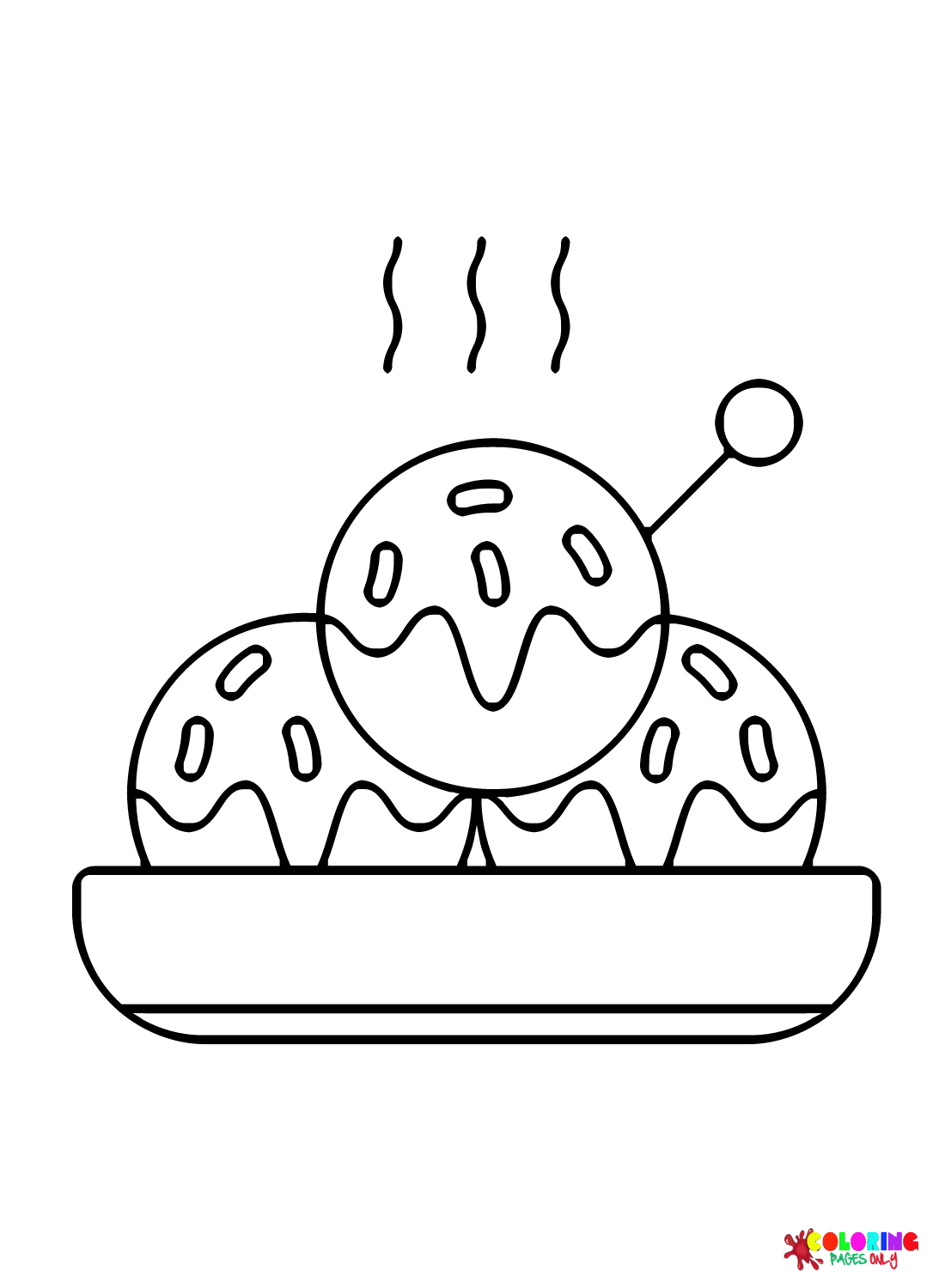 Takoyaki Coloring Pages Printable for Free Download