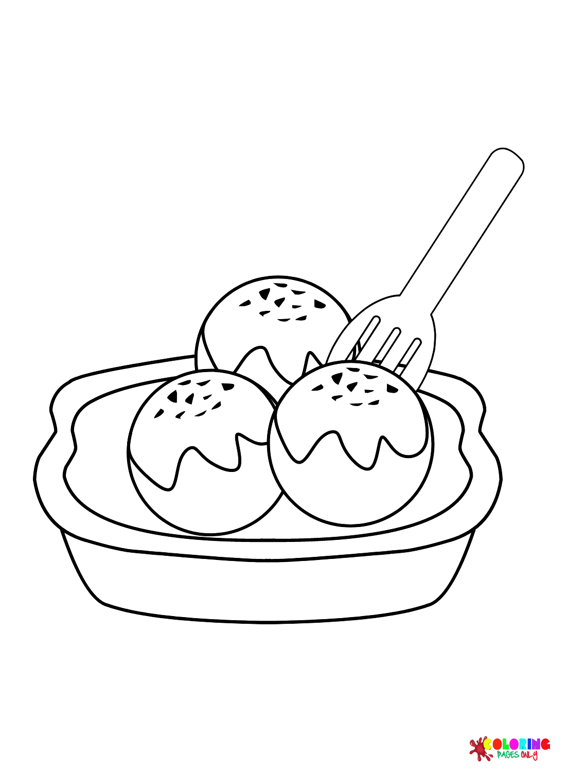 Takoyaki Coloring Pages Printable for Free Download