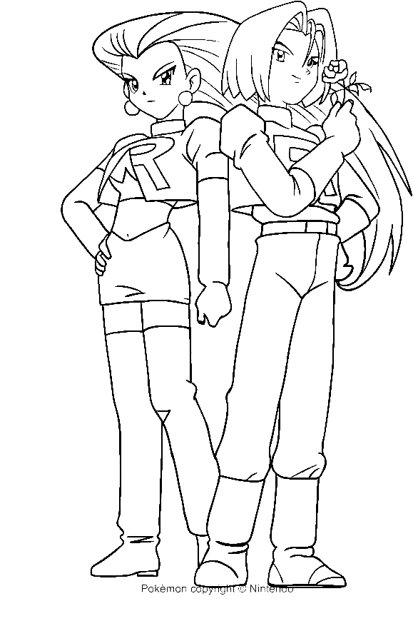 Team Rocket Coloring Pages Printable for Free Download