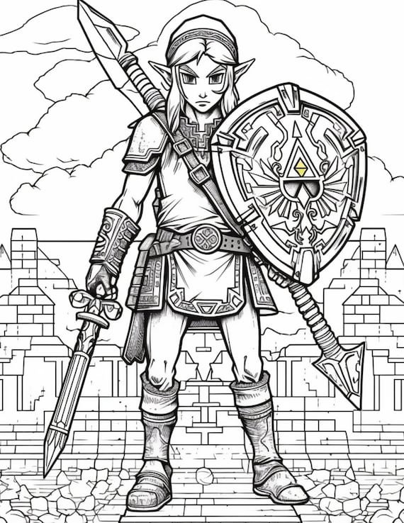 The Legend Of Zelda: Tears Of The Kingdom Coloring Pages Printable for ...