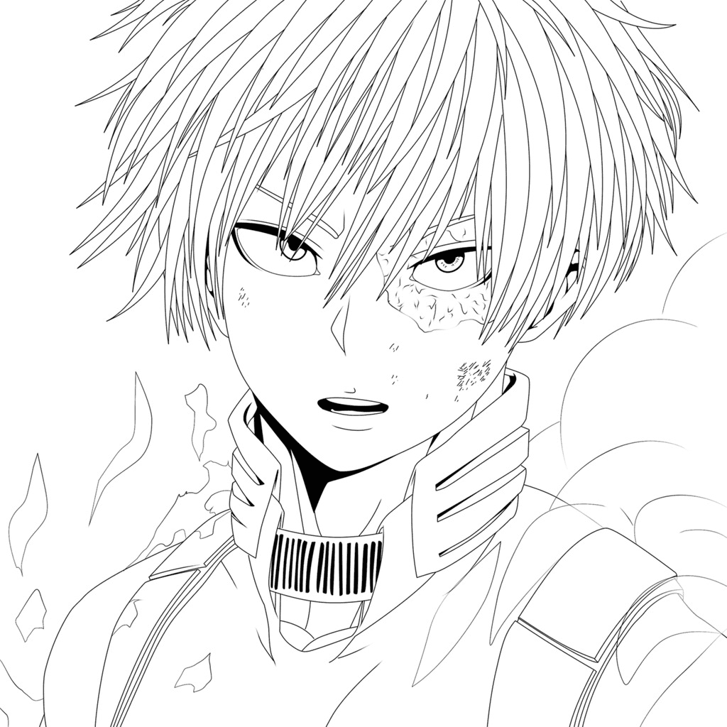 Todoroki Coloring Pages Printable for Free Download