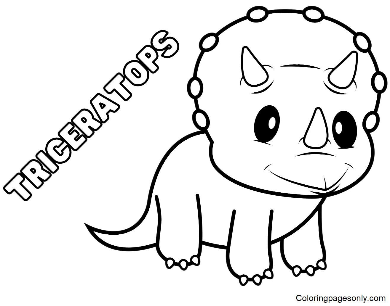 Triceratops Coloring Pages Printable for Free Download