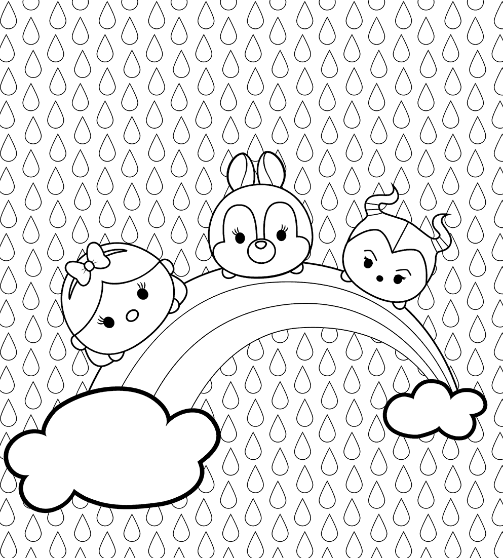 Tsum Tsum Coloring Pages Printable for Free Download