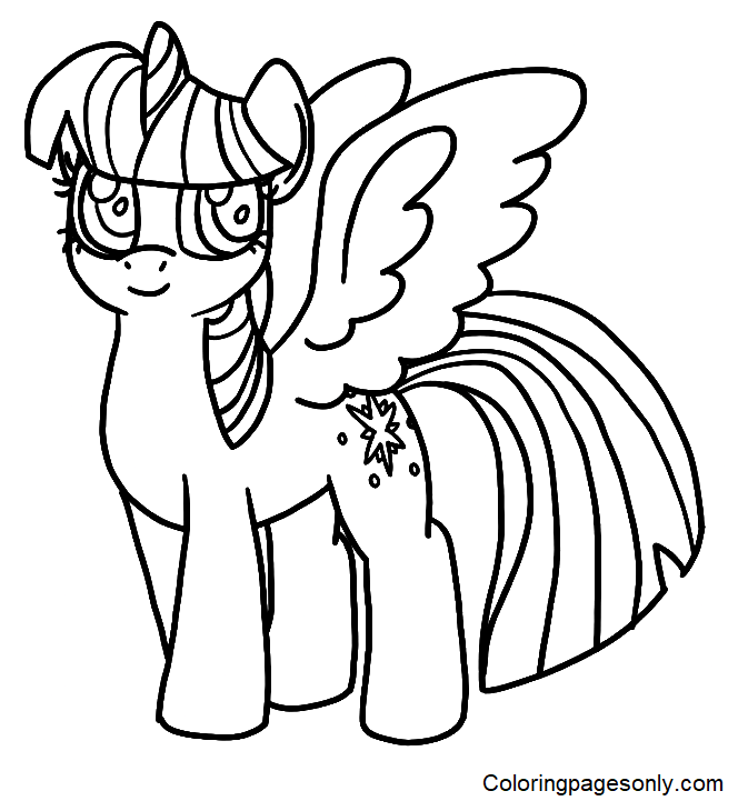 Twilight Sparkle Coloring Pages Printable for Free Download