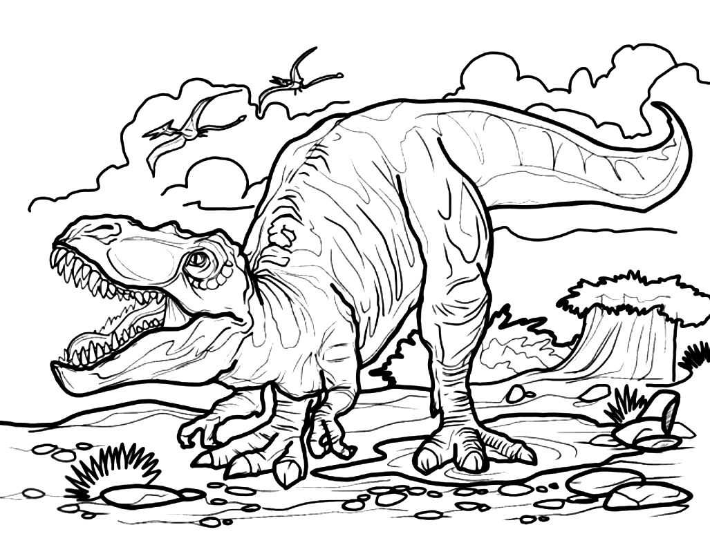 Tyrannosaurus Rex Coloring Pages Printable for Free Download