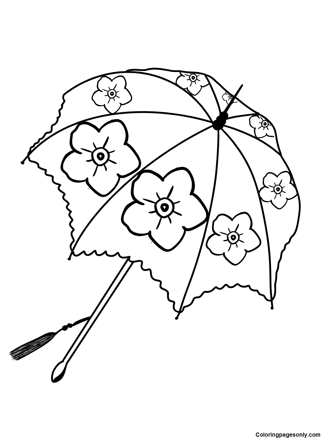 Umbrella Coloring Pages For Adults