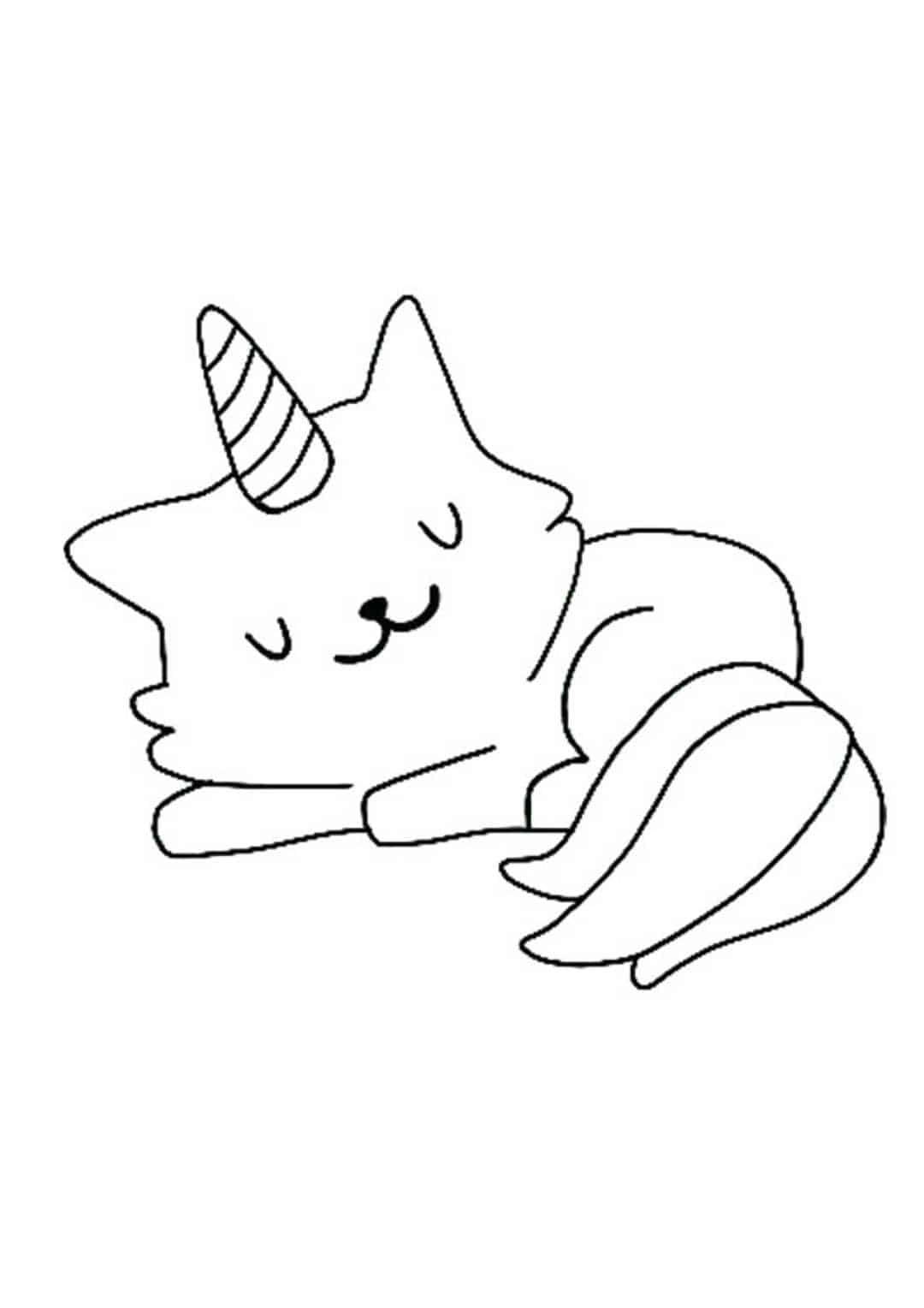 Unicorn Cat Coloring Pages Printable For Free Download 0157