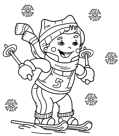 Winter Sports Coloring Pages Printable for Free Download